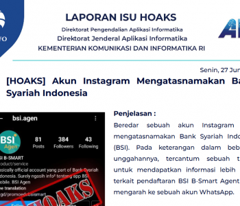 Isu Hoaks 27 Juni 2022