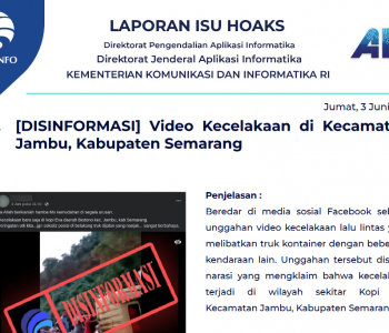 Isu Hoaks 3 Juni 2022