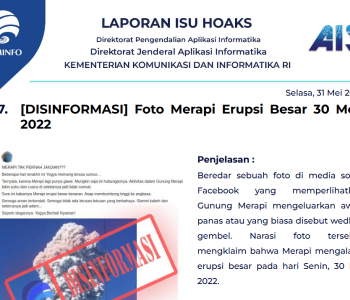 Isu Hoaks 31 Mei 2022