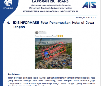 Isu Hoaks & Disinformasi 14 Juni 2022