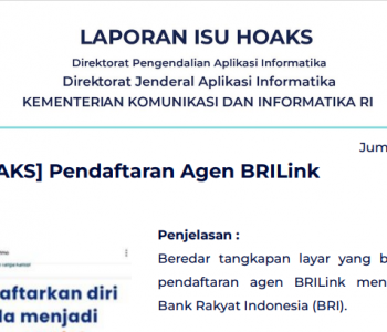 Isu Hoaks & Disinformasi 17 Juni 2022