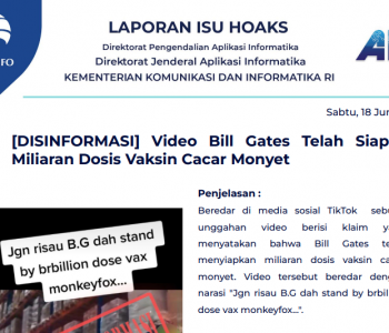 Isu Hoaks & Disinformasi 18 Juni 2022