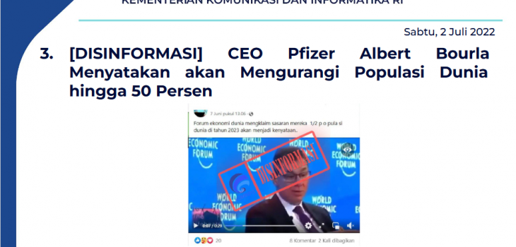 Isu Hoaks 2 Juli 2022