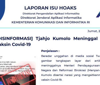 Isu Hoaks 22 Juli 2022