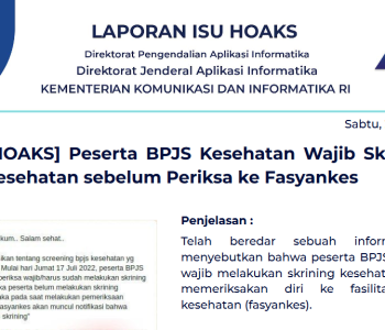 Isu Hoaks 23 Juli 2022