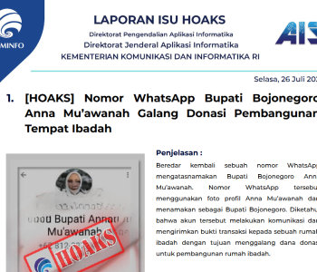 Isu Hoaks 26 Juli 2022