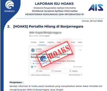 Isu Hoaks 29 Juli 2022