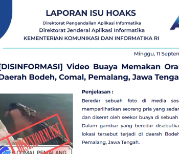 Isu Hoaks 11 September 2022