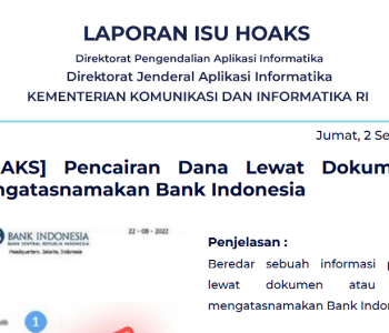 Isu Hoaks 2 September 2022
