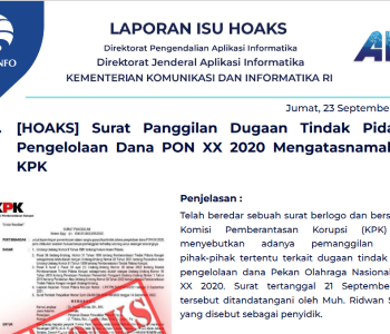 Isu Hoaks 23 September 2022
