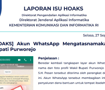 Isu Hoaks 27 September 2022