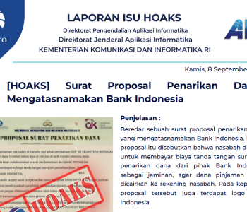 Isu Hoaks 8 September 2022