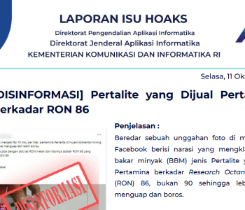 Isu Hoaks 11 Oktober 2022