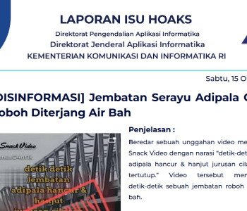 Isu Hoaks 15 Oktober 2022