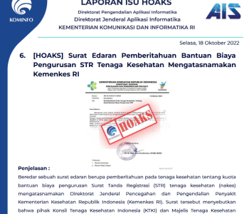 Isu Hoaks 18 Oktober 2022