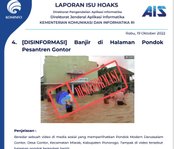 Isu Hoaks 19 Oktober 2022