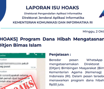 Isu Hoaks 2 Oktober 2022