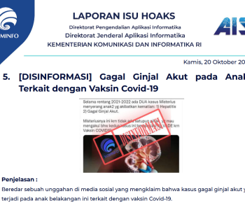Isu Hoaks 20 Oktober 2022