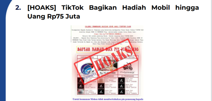 Isu Hoaks 21 Oktober 2022