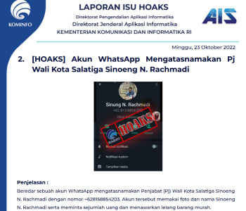 Isu Hoaks 23 Oktober 2022