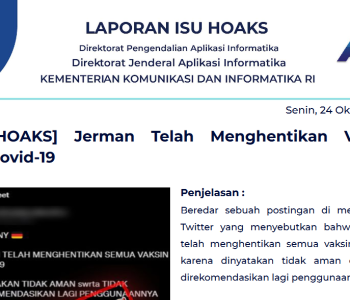 Isu Hoaks 24 Oktober 2022
