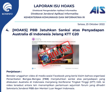 Isu Hoaks 25 Oktober 2022