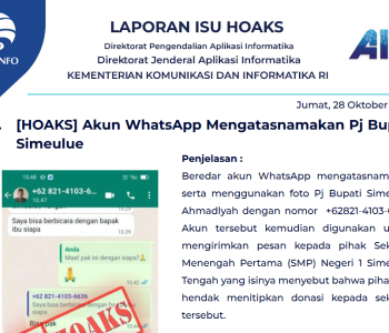 Isu Hoaks 28 Oktober 2022
