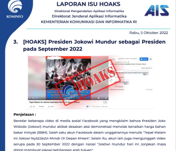 Isu Hoaks 5 Oktober 2022