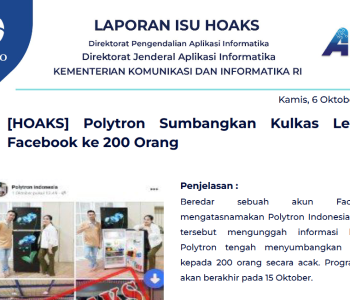 Isu Hoaks 6 Oktober 2022
