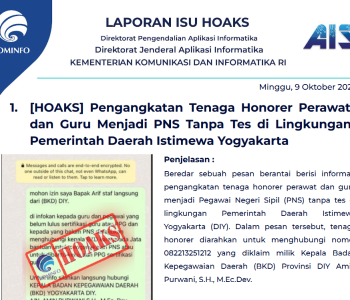 Isu Hoaks 9 Oktober 2022