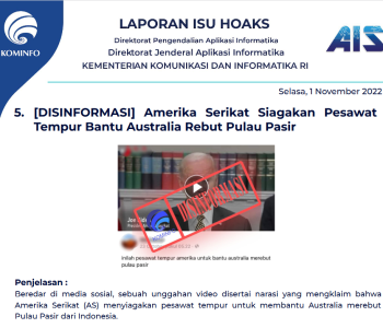 Isu Hoaks 1 November 2022