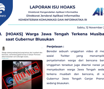 Isu Hoaks 12 November 2022
