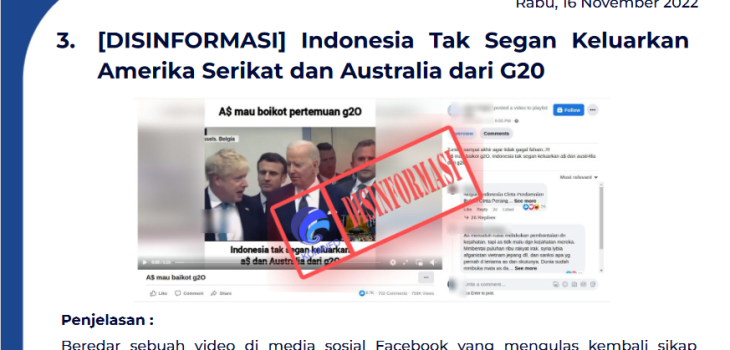 Isu Hoaks 16 November 2022