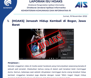 Isu Hoaks 18 November 2022