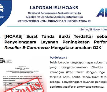 Isu Hoaks 21 November 2022