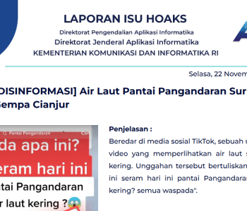 Isu Hoaks 22 November 2022