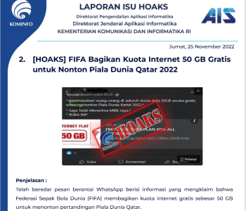 Isu Hoaks 25 November 2022