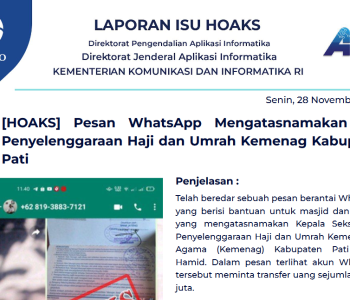 Isu Hoaks 28 November 2022