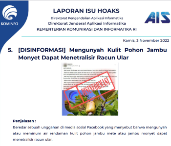 Isu Hoaks 3 November 2022