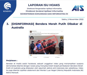 Isu Hoaks 5 November 2022