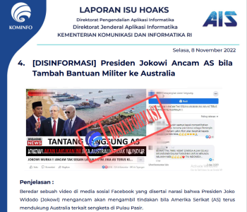 Isu Hoaks 8 November 2022