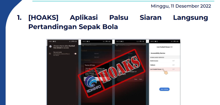 Isu Hoaks 11 Desember 2022