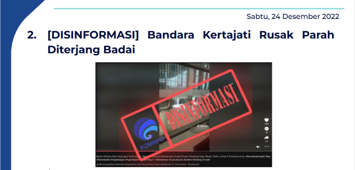 Isu Hoaks 24 Desember 2022