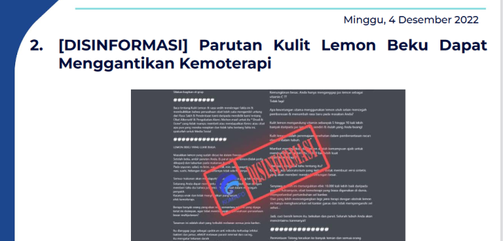Isu Hoaks 4 Desember 2022