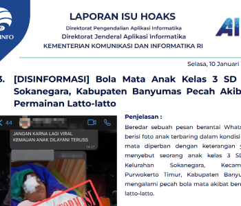 Isu Hoaks 10 Januari 2023