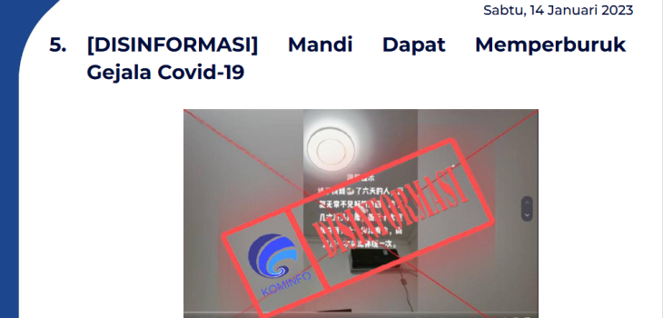 Isu Hoaks 14 Januari 2023