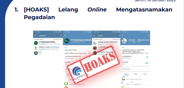 Isu Hoaks 16 Januari 2023