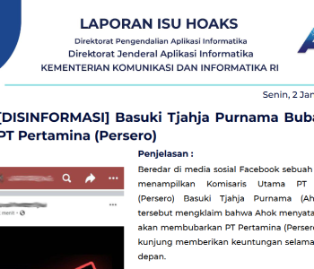 Isu Hoaks 2 Januari 2023
