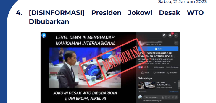 Isu Hoaks 21 Januari 2023