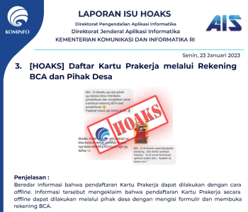 Isu Hoaks 23 Januari 2023